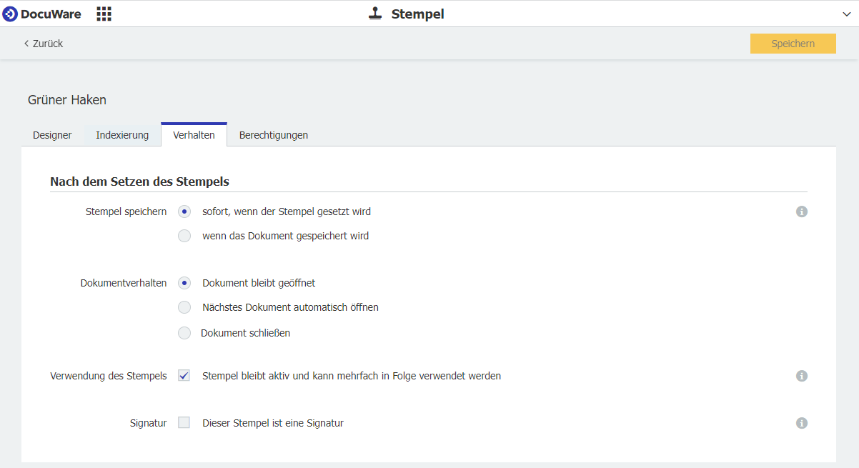 Stempel: Richtige Einstellungen erleichtern die Nutzung